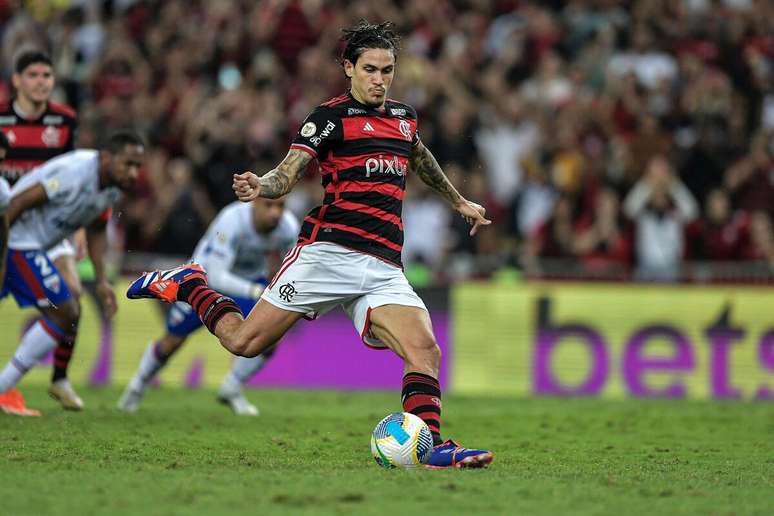 Pedro (Flamengo) durante jogo contra o Bahia, no dia 11.07.2024 