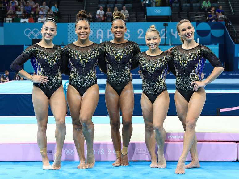 Júlia, Lorrane, Rebeca, Flávia e Jade na Olimpíadas de Paris 2024