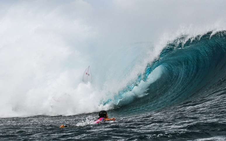 Mar de Teahupoo nas Olimpíadas de Paris