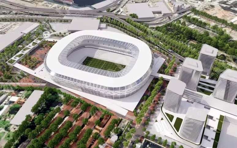 Projeção do estádio do Gasômetro