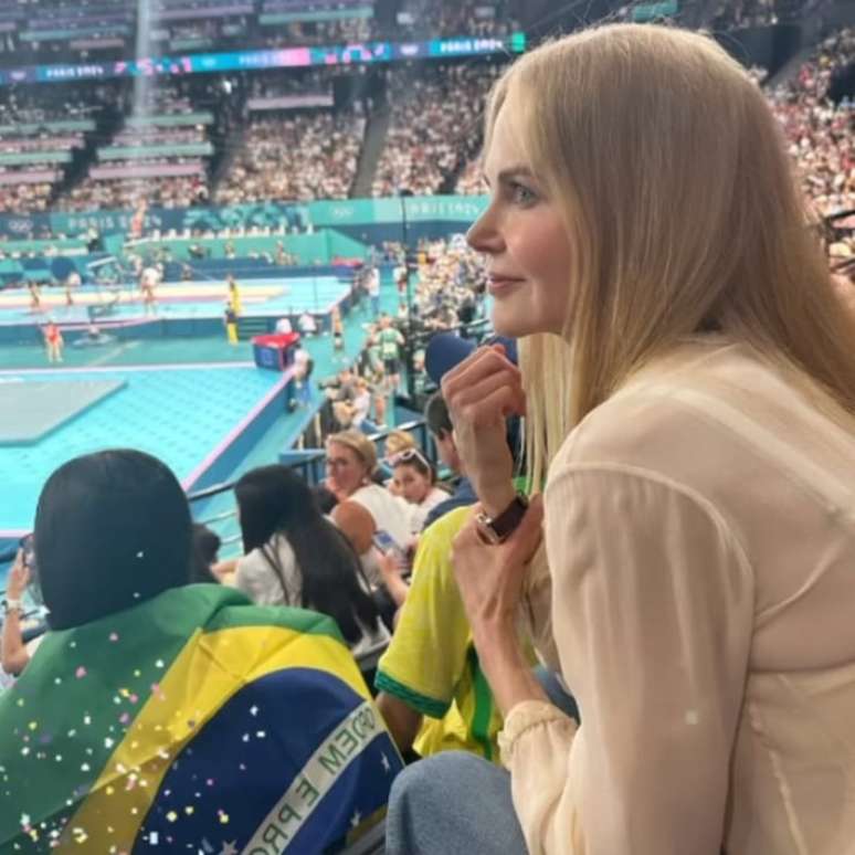 No Instagram, a atriz Nicole Kidman compartilha sua experiência nas Olimpíadas de Paris 2024