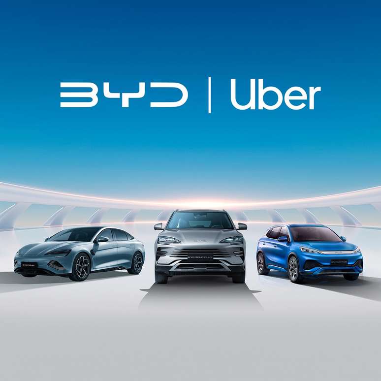 BYD e Uber se unem para ver mais carros elétricos no app de transporte nos próximos anos