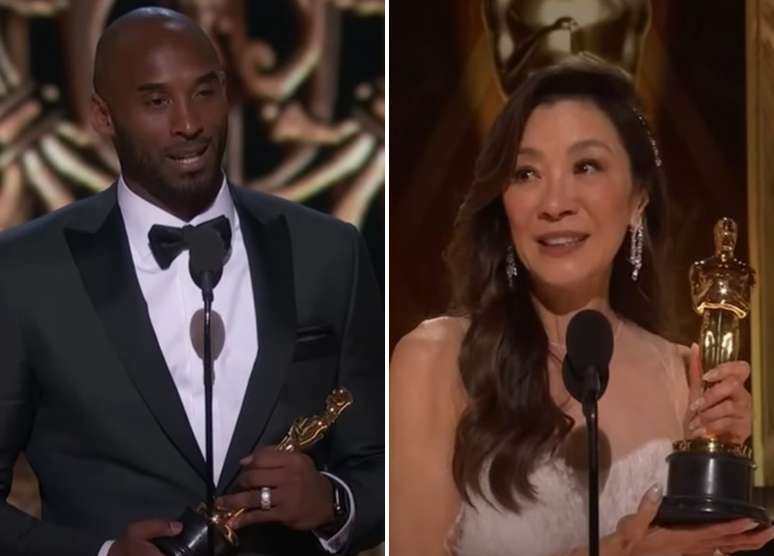 Kobe Bryant venceu o Oscar em 2018; Michelle Yeoh ganhou no ano passado