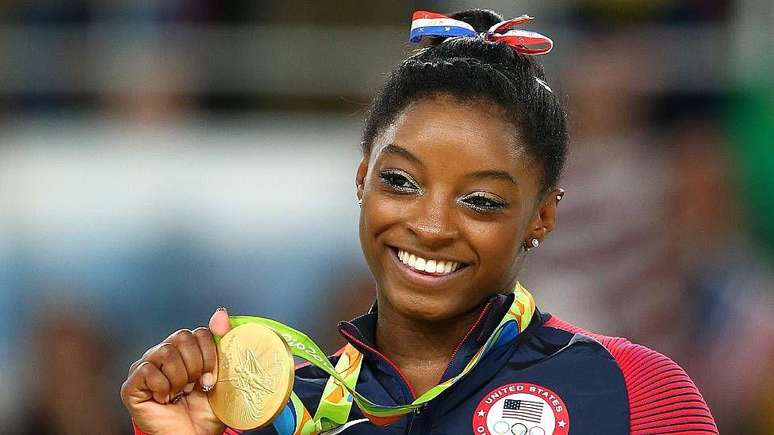 Biles com 19 anos nos Jogos do Rio, em 2016