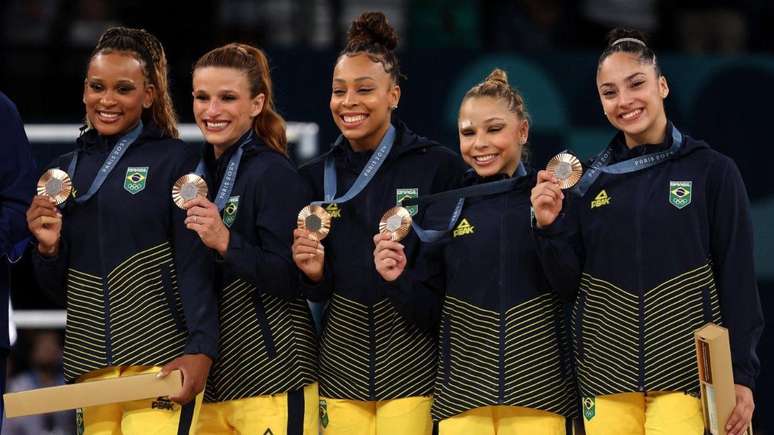 Equipe do Brasil conseguiu bronze inédito da ginástica em Paris