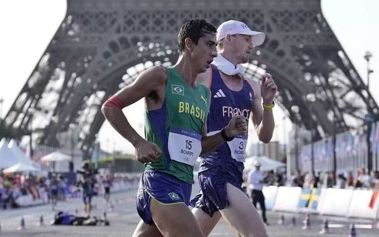 Caio Bonfim em ação na marcha atlética