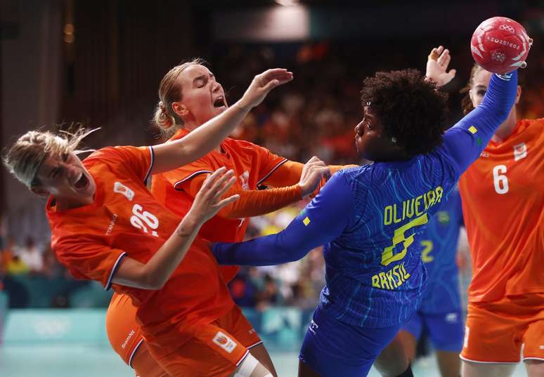 Handebol Brasil contra Holanda nas Olimpíadas de Paris