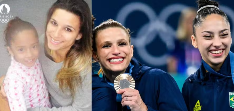 Julia Soares e Jade Barbosa reeditam foto de encontro após conquista inédita por equipes nos Jogos de Paris