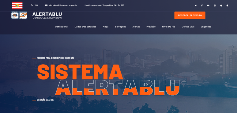 Conheça o ‘AlertaBlu’, sistema de monitoramento de chuvas que virou exemplo nacional