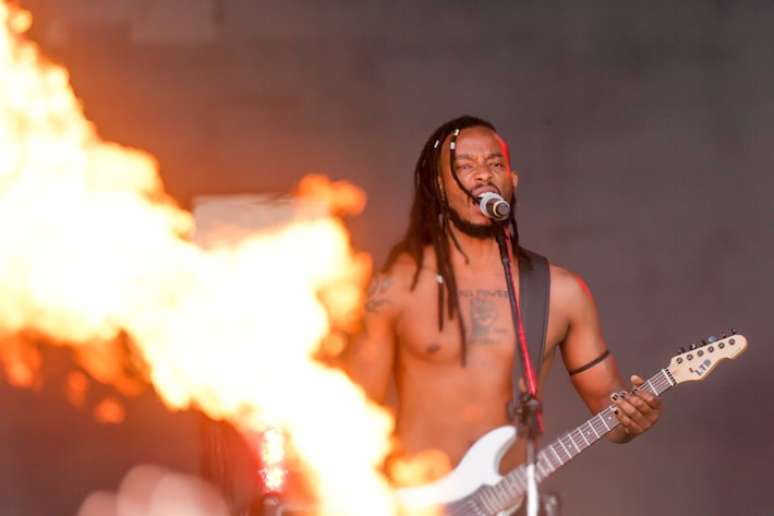 A banda Black Pantera se apresenta no Palco Sunset do Rock in Rio