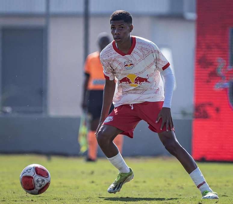 Keirrisson, jogador do time Sub-15 do Red Bull Bragantino.