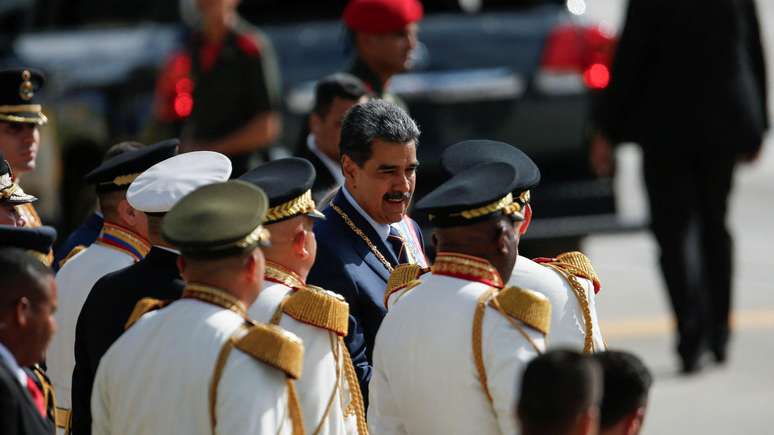 Maduro fala com seu comando militar em um evento em Caracas no dia 5 de julho