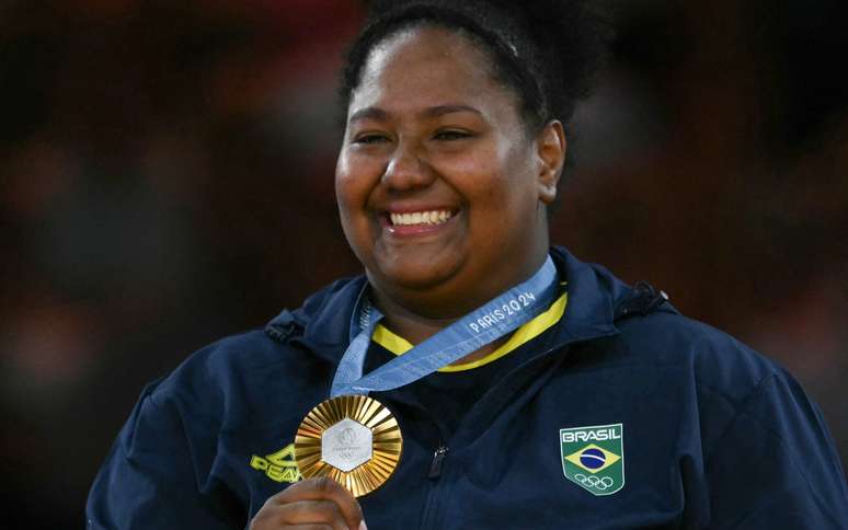 Beatriz Souza conquistou a medalha de ouro no judô na categoria +78kg do judô nas Olimpíadas de Paris