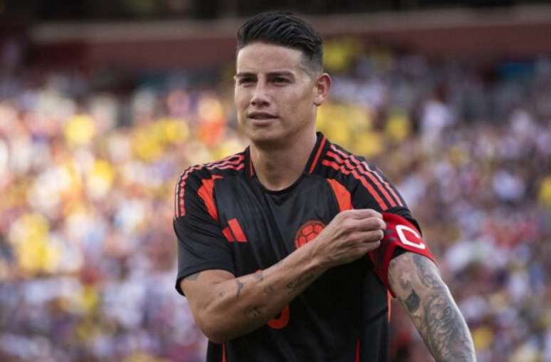 James Rodriguez em ação pela seleção colombiana nos Estados Unidos –