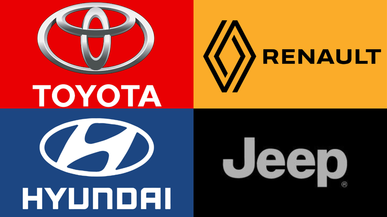 Toyota, Renault, Hyundai e Jeep estão entre as top 10 marcas de automóvel