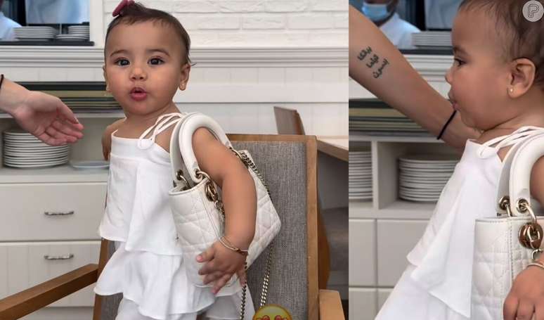 Mavie, filha de Neymar e de Bruna Biancardi, ganhou uma bolsa de luxo da Dior.