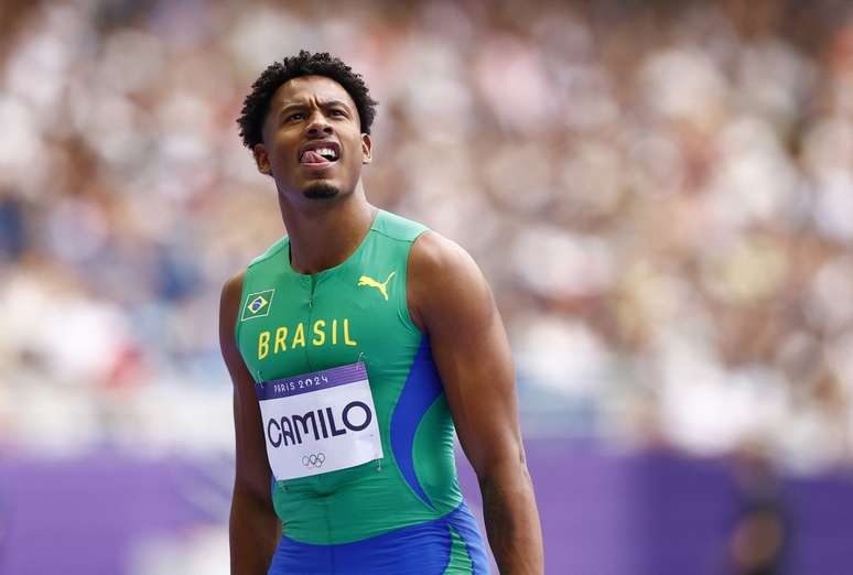 Paulo André terminou em último a sua bateria nas eliminatórias da prova dos 100 metros no atletismo