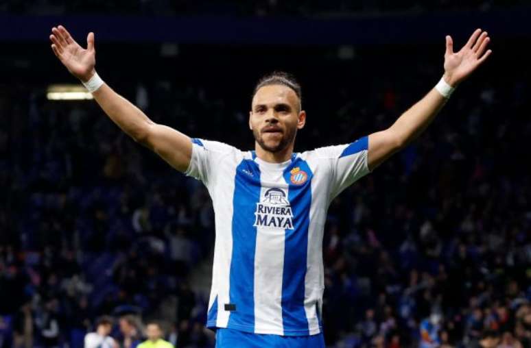 Martin Braithwaite em ação com a camisa do Espanyol –