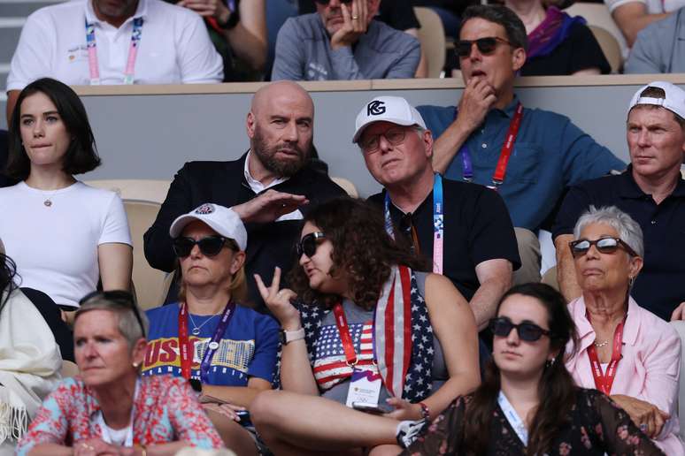 John Travolta presente na final do tênis masculino