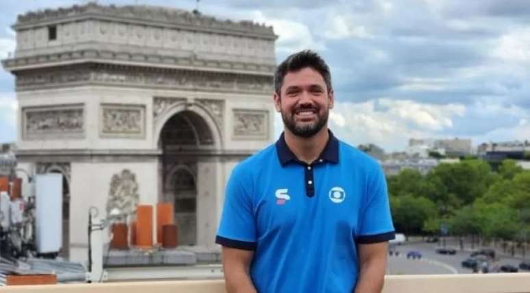 Marcelo Courrege repórter da TV Globo, está em Paris na cobertura dos Jogos