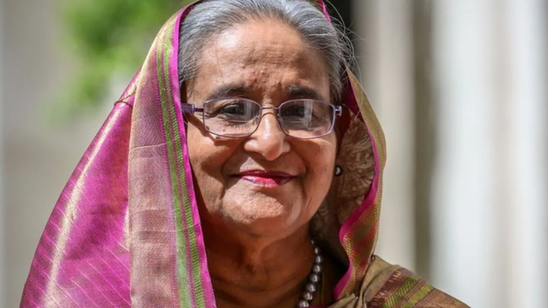 A primeira-ministra Sheikh Hasina de Bangladesh