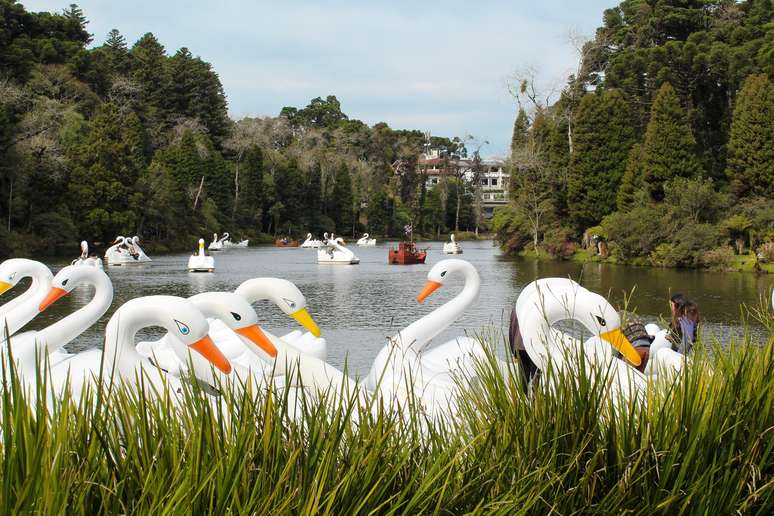 Pedalinhos no Lago Negro, em Gramado (RS)