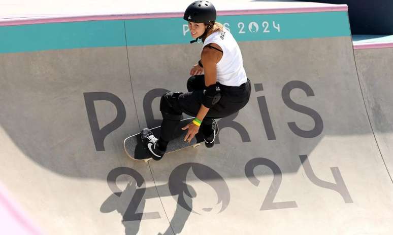 Dora Varella no skate park feminino dos Jogos Olímpicos de Paris-2024