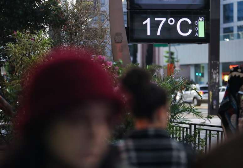 Na sexta-feira, a previsão é de chuva e frio em São Paulo.