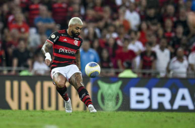 Gabigol em campo pelo Flamengo –