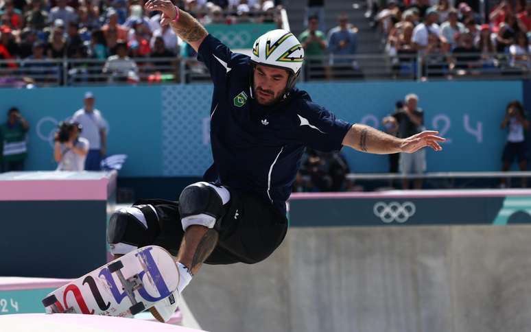 Pedro Barros em ação no skate park