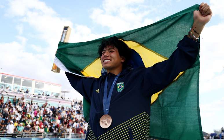 Augusto Akio conquistou uma medalha de bronze para o Brasil