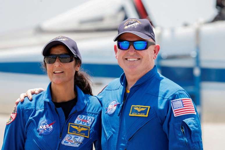     NASA astronauts Butch Wilmore and Suni Williams before the launch of Boeing's Starliner-1 Crew Flight Test (CFT) at Cape Canaveral, Florida, U.S., April 25, 2024 - REUTERS/Joe Skipper