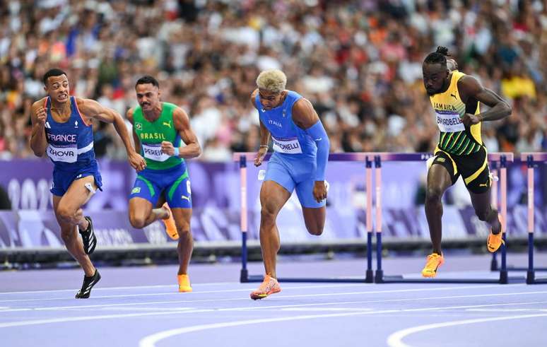 Rafael Pereira disputou a semifinal dos 110 metros com barreiras nos Jogos de Paris