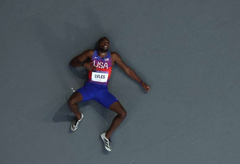 Noah Lyles disputou a final dos 200 metros rasos com Covid 19.