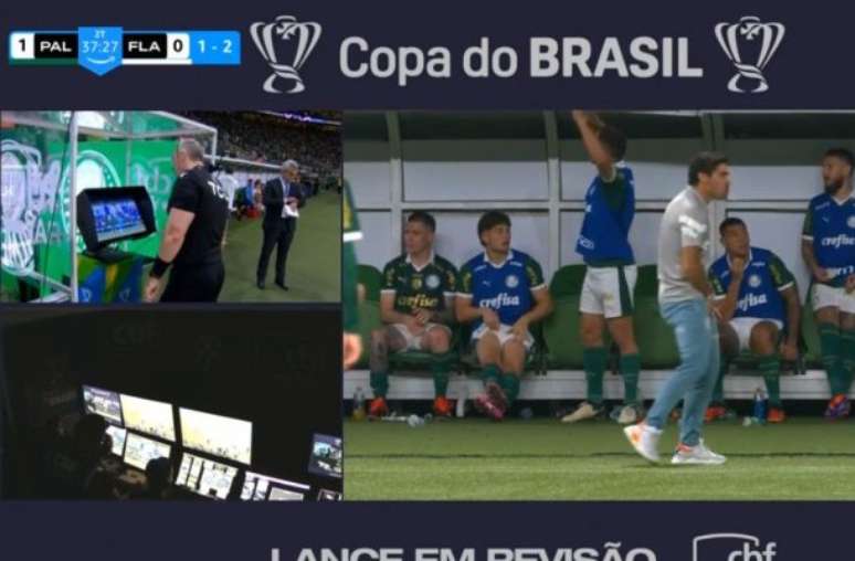 Abel é expulso por gesto obsceno, no duelo entre Palmeiras e Flamengo