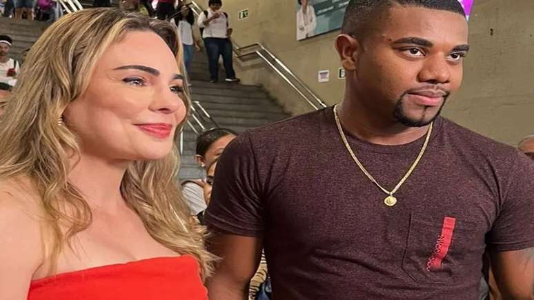 Rachel Sheherazade e Davi Brito em grava&ccedil;&atilde;o na Record
