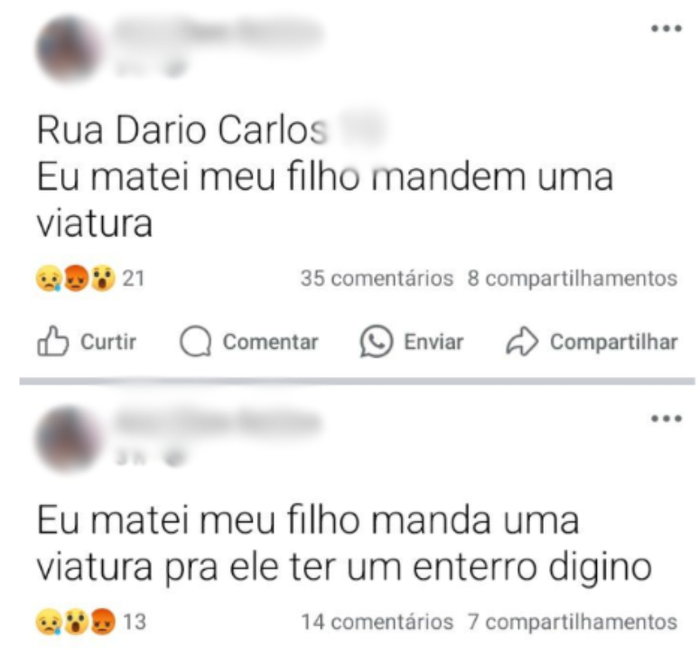 Mulher &eacute; presa ap&oacute;s assassinar o filho e publicar crime nas redes sociais