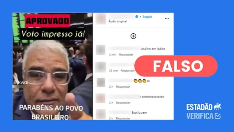 A legenda não tem relação alguma com o assunto do vídeo. Na postagem original, o senador Eduardo Girão comemora a continuidade dos vetos do ex-presidente Jair Bolsonaro ao projeto que pôs fim à Lei de Segurança Nacional.