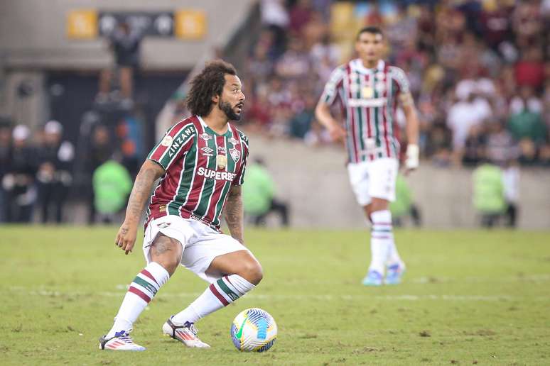 Marcelo, lateral do Fluminense. ( FOTO DE MARCELO GONÇALVES / FLUMINENSE FC)