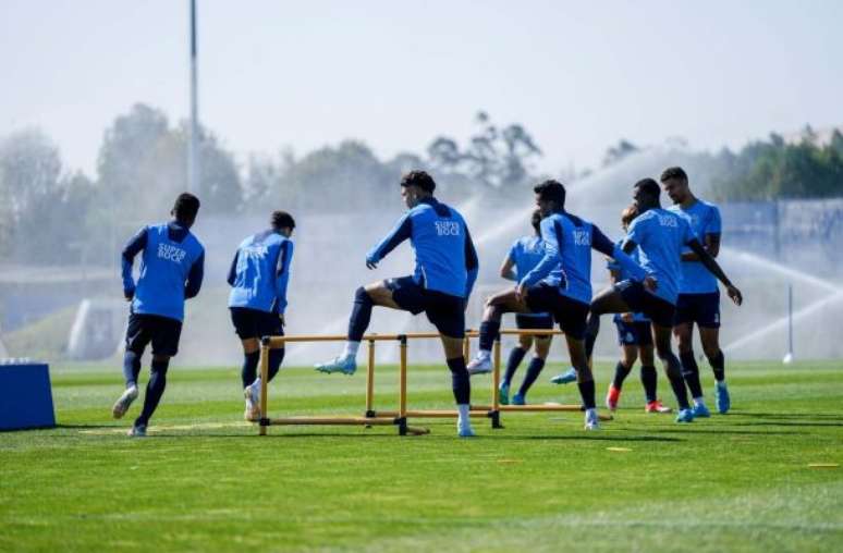 Jogadores do Porto durante treinamento da equipe –