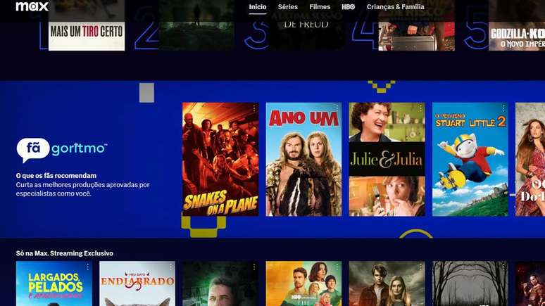 Fãgoritmo da semana na Max (imagem: Divulgação/Max)