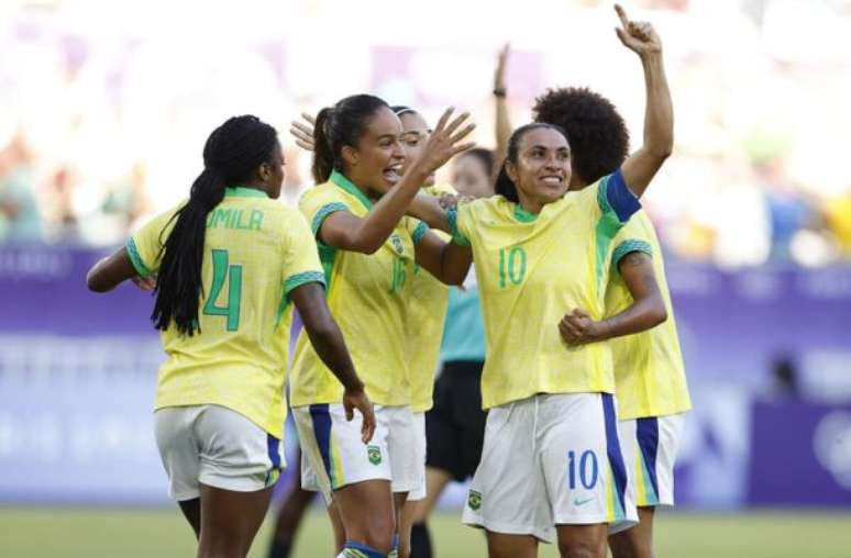 Marta em ação pela Seleção Brasileira –