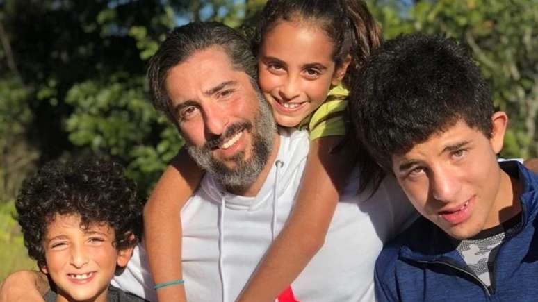 Marcos Mion, Stefano, Donatella e Romeo