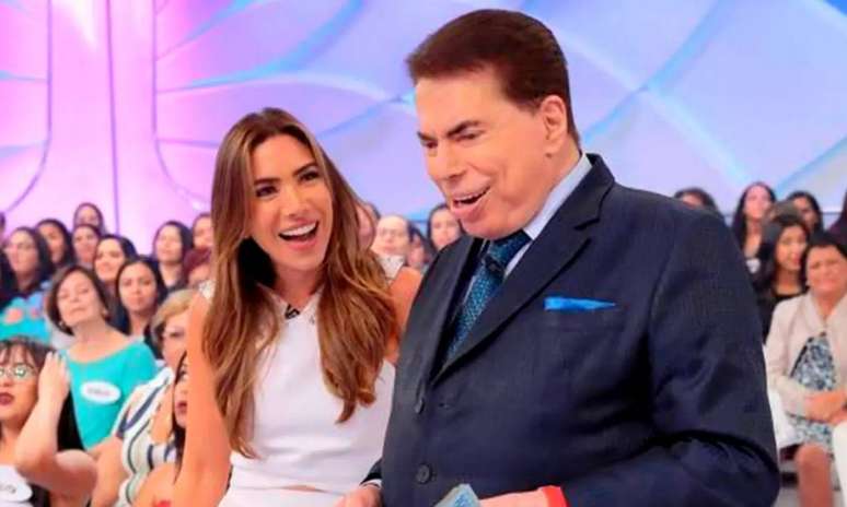 Patrícia Abravanel e Silvio Santos no SBT 