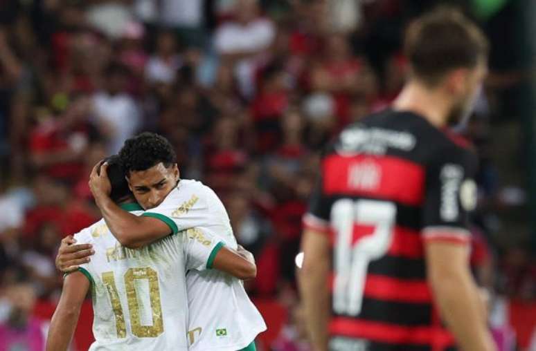 Luighi marcou o gol do Palmeiras contra o Flamengo