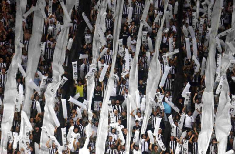 Torcida do Botafogo esgotou ingressos para partida contra o Palmeiras no Nilton Santos –