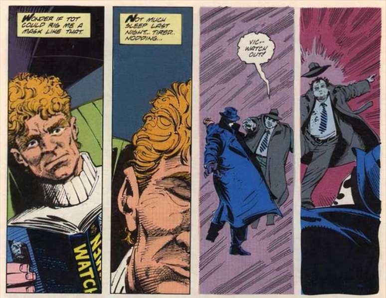 Questão sonha com Rorschach depois de ler Watchmen (Imagem: Reprodução/DC Comics)