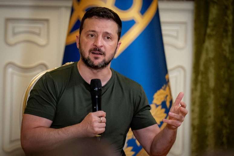 Presidente ucraniano, Volodymyr Zelenskiy
15/07/2024
Serviço de Imprensa da Presidência da Ucrânia/Divulgação via REUTERS
