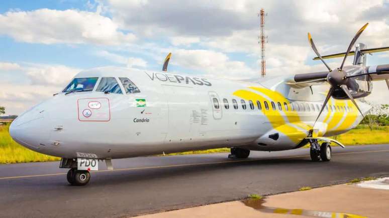 O modelo de avião utilizado foi um ATR 72