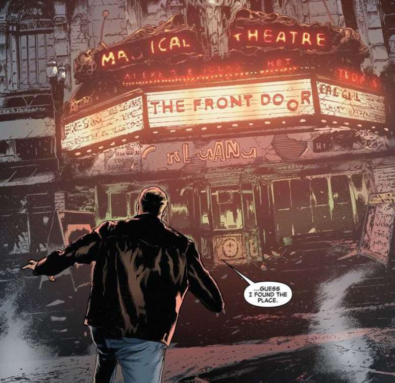 O Front Door Cabaret, que esconde os Agentes da Mudança em um refúgio secreto místico (Imagem: Reprodução/Marvel Comics)